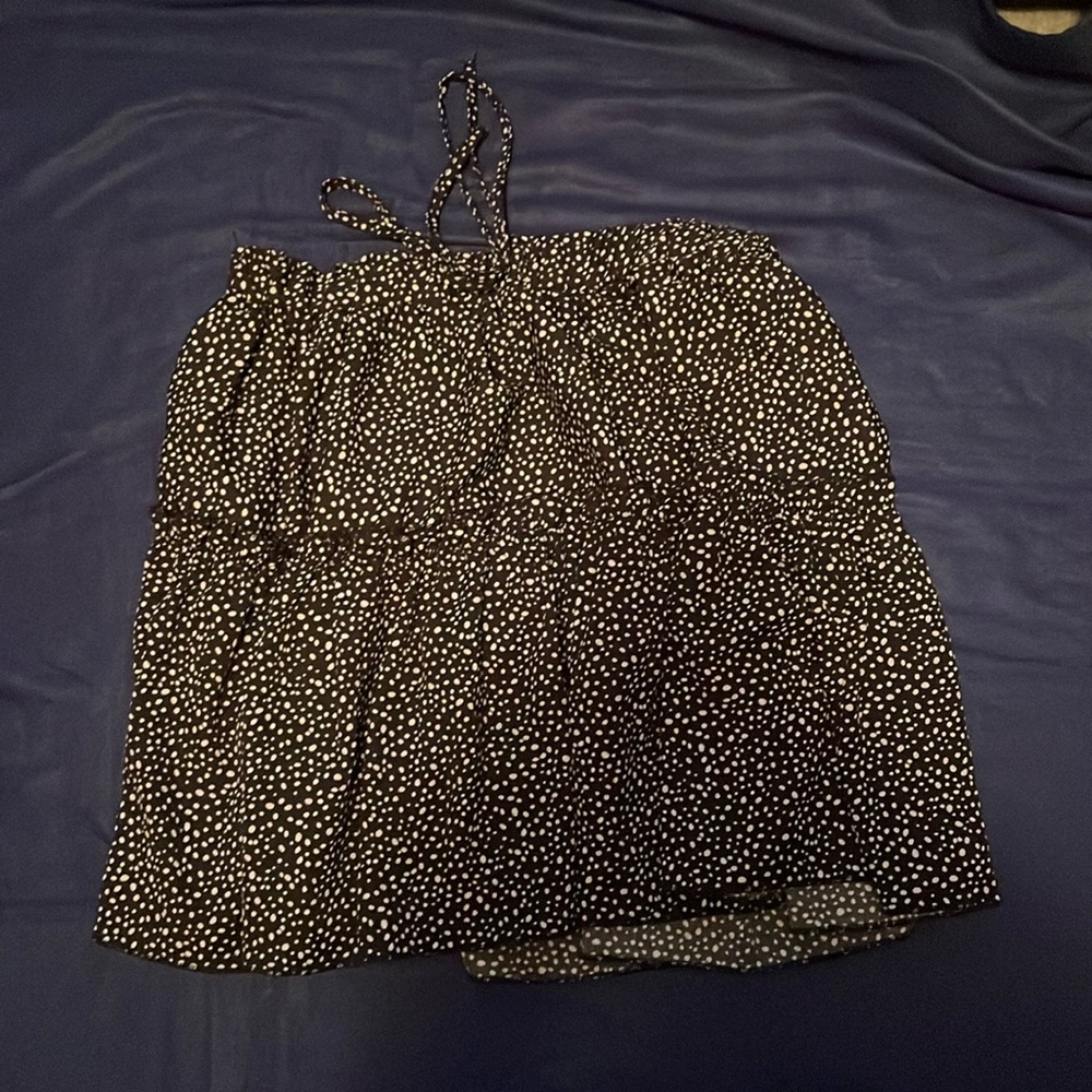 Shein skirt, black with white polka dots, Size S